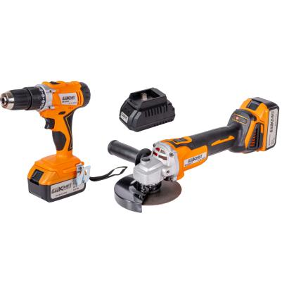 Polizor ungh. si mas. gaurit cu percutie 18V 2x4Ah BK-AGCDL2