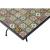 Masa de gradina dreptunghiulara cu blat mozaic si cadru metalic 150x80 cm