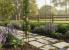 Pergola decorativa de gradina pentru plante cataratoare, otel, 140x38x240 cm, verde