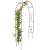 Pergola decorativa de gradina pentru plante cataratoare, otel, 140x38x240 cm, verde