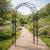 Pergola de gradina pentru plante cataratoare din otel, 145x38x240 cm, verde