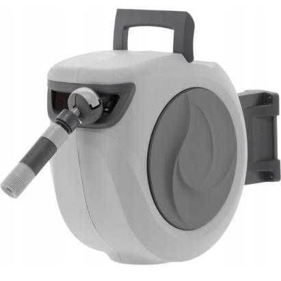 Tambur automat pentru furtun de gradina 15 m, pivotant, retractabil, perete