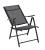 Scaun de grădină pliant din oțel, cu spătar reglabil 7 poziții, negru