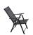 Scaun de grădină pliant din oțel, cu spătar reglabil 7 poziții, negru