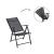 Scaun de grădină pliant din oțel, cu spătar reglabil 7 poziții, negru