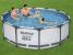 Piscina cu cadru metalic Bestway 366x100 cm, 9150 l, cu pompa si scara