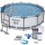 Piscina cu cadru metalic Bestway 366x100 cm, 9150 l, cu pompa si scara