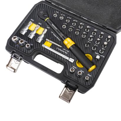 Set cheie dinamometrică 1/4 5-25 Nm cu biți și tubulare TMP