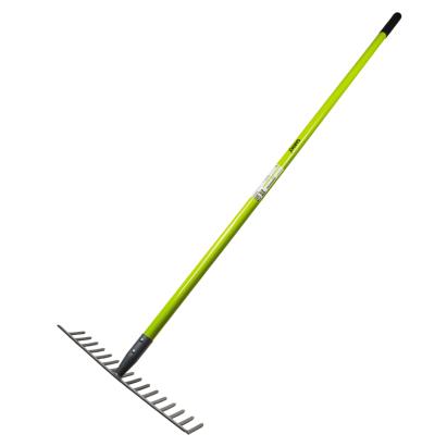 Greblă de grădină cu 16 dinți și mâner din fibră de sticlă GX
