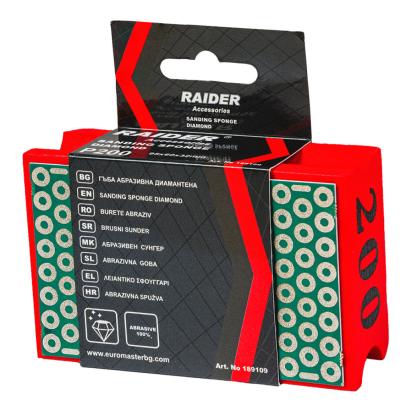 Burete abraziv diamantat P200 95x60x32 mm Raider pentru slefuire