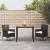 Set mobilier de grădină cu perne, 3 piese, negru, poliratan GartenMobel Dekor