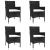 Set mobilier de grădină cu perne, 5 piese, negru, poliratan GartenMobel Dekor