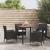 Set mobilier de grădină cu perne, 5 piese, negru, poliratan GartenMobel Dekor