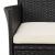 Set mobilier de grădină cu perne, 5 piese, negru, poliratan GartenMobel Dekor