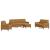 Set de canapele cu perne, 4 piese, maro, catifea GartenMobel Dekor