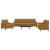 Set de canapele cu perne, 3 piese, maro, catifea GartenMobel Dekor