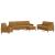 Set de canapele cu perne, 4 piese, maro, catifea GartenMobel Dekor