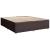 Pat continental cu saltea maro închis 180x200cm material textil GartenMobel Dekor