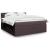 Pat continental cu saltea maro închis 180x200cm material textil GartenMobel Dekor