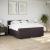 Pat continental cu saltea maro închis 180x200cm material textil GartenMobel Dekor
