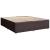 Pat continental cu saltea maro închis 180x200cm material textil GartenMobel Dekor