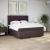 Pat continental cu saltea maro închis 180x200cm material textil GartenMobel Dekor