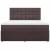 Pat continental cu saltea maro închis 180x200cm material textil GartenMobel Dekor