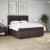 Pat continental cu saltea maro închis 180x200cm material textil GartenMobel Dekor