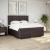 Pat continental cu saltea maro închis 180x200cm material textil GartenMobel Dekor