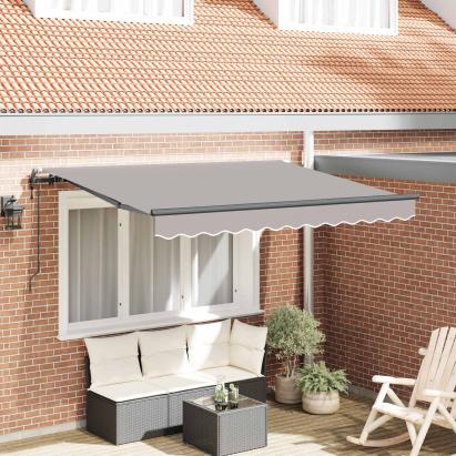 Cortina Retractabilă Gri deschis 250 x 200 cm țesătură GartenMobel Dekor