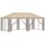 Cadru de Gazebo 6 x 3 m Negru Oțel GartenMobel Dekor