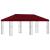 Pavilion cu panouri laterale 6 x 3 m Burgundy Poliester și oțel GartenMobel Dekor