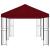 Pavilion cu panouri laterale 6 x 3 m Burgundy Poliester și oțel GartenMobel Dekor