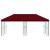 Pavilion cu panouri laterale 6 x 3 m Burgundy Poliester și oțel GartenMobel Dekor