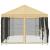 Pavilion cu panouri laterale 6 x 3 m Crem Poliester și oțel 190 GartenMobel Dekor