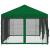 Pavilion cu panouri laterale 6 x 3 m Verde Poliester și oțel GartenMobel Dekor