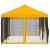 Pavilion cu panouri laterale 6 x 3 m Galben Poliester și oțel GartenMobel Dekor