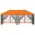 Pavilion cu panouri laterale 6 x 3 m Portocaliu GartenMobel Dekor