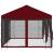 Pavilion cu panouri laterale 6 x 3 m Burgundy Poliester și oțel GartenMobel Dekor