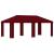 Foișor pentru Grădină 6 x 3 m Burgundy Poliester și oțel 190 GartenMobel Dekor