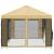 Pavilion cu panouri laterale 6 x 3 m Crem Poliester și oțel 190 GartenMobel Dekor