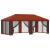 Pavilion cu panouri laterale 6 x 3 m Terracota GartenMobel Dekor
