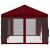 Pavilion cu panouri laterale 6 x 3 m Burgundy Poliester și oțel GartenMobel Dekor