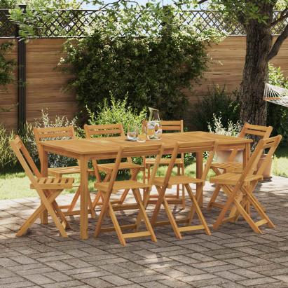 Scaune Bistro pentru Exterior 8 pcs natural 40 x 53 x 80 cm GartenMobel Dekor