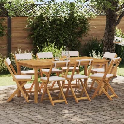 Scaune Bistro pentru Exterior 8 pcs Alb crem 40 x 53 x 80 cm GartenMobel Dekor