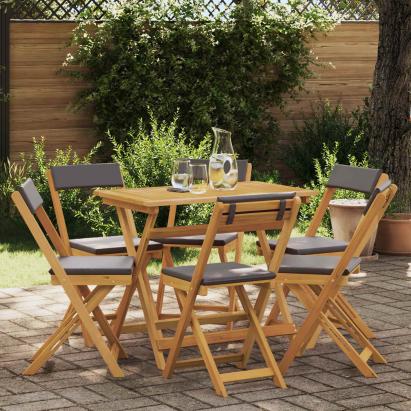 Scaune Bistro pentru Exterior 6 pcs Gri închis 40 x 53 x 80 cm GartenMobel Dekor