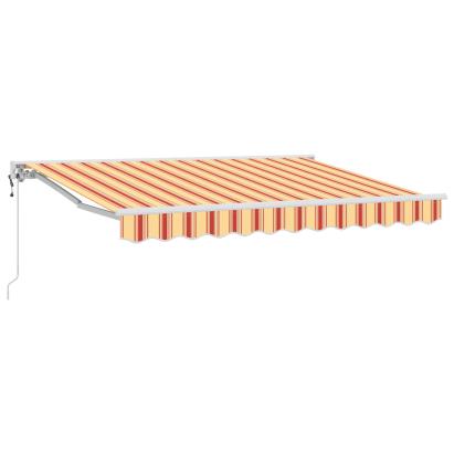 Marchiză retractabilă electrică pentru terasă, galben-portocaliu, 3,5 x 2,5 m