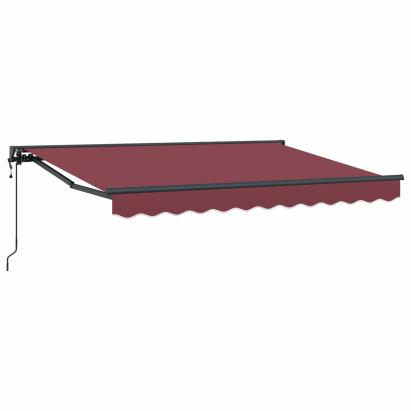 Marchiză retractabilă electrică bordo 2,5x2 m pentru terasă și grădină
