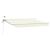 Marchiză electrică retractabilă crem 3,5 x 2 m, semi-casetată