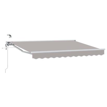 Marchiză electrică retractabilă semi-casetată 3,5 x 2 m, gri deschis